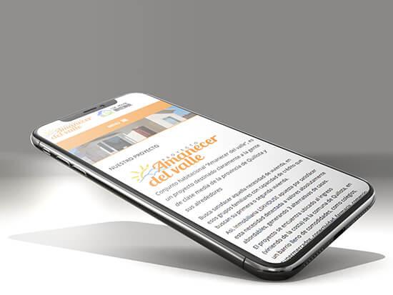 sitios web adaptables a smartphones cliente amanecer del valle